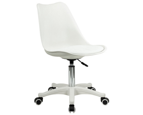 Кресло для оператора BRABIX Eames MG-310 PL, пластик белый, экокожа белая