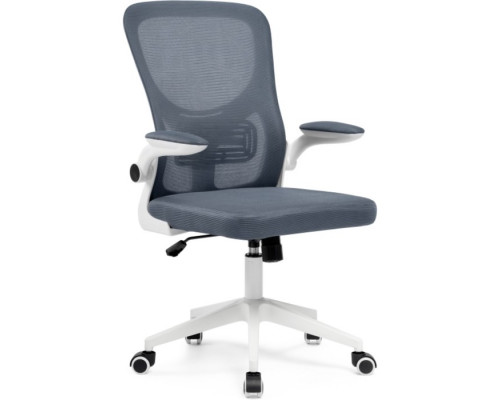 Компьютерное кресло Konfi пластик/ткань/сетка, белый/темно-серый 60x66x102 см