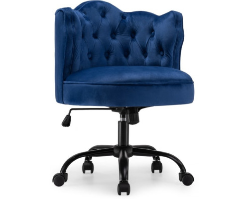 Компьютерное кресло Helen металл/велюр, черный/синий 61x61x83 см