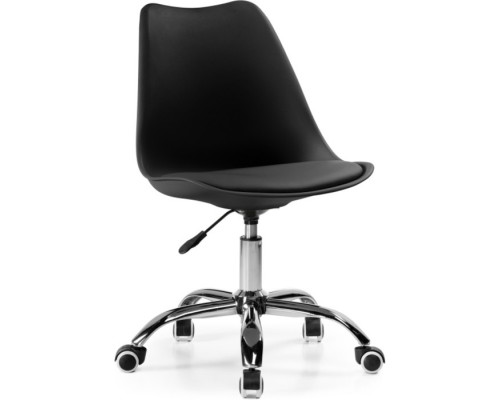 Компьютерное кресло Kolin металл/экокожа / пластик, хром/черный 49x56x79 см