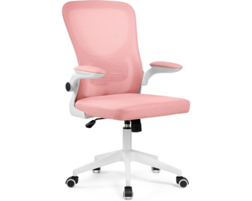 Компьютерное кресло Konfi пластик/ткань/сетка, белый/розовый 60x66x102 см