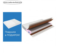 Матрас Ultra Tropicana Foam, размер 180х195 см, высота 19 см, чехол жаккард + подарок бамбуковая подушка