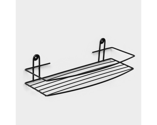 Полка для ванной прямая, 34×12×7,5 см, черная