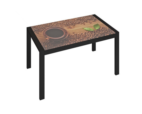Обеденный стол «Бостон», 1200 × 700 × 754 мм, цвет чёрный муар / кофе
