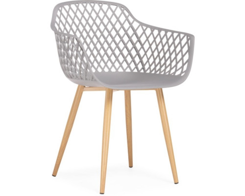Пластиковый стул Rikon металл/пластик, натуральный/серый 58x45x79 см