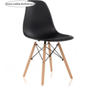 Пластиковый стул Eames PC-015 массив бука/металл/пластик, натуральный/черный 46x49x83 см