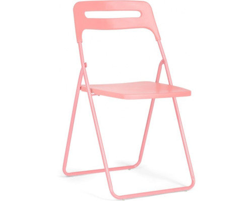 Пластиковый стул Fold складной, металл/пластик, розовый/розовый 43x46x81 см