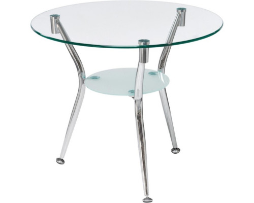 Журнальный стол Round стекло/металл, хром 59x59x52 см