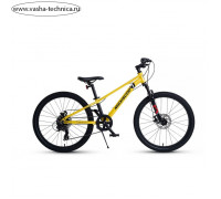 Велосипед 24'' Maxiscoo 7Bike M300, цвет жёлтый