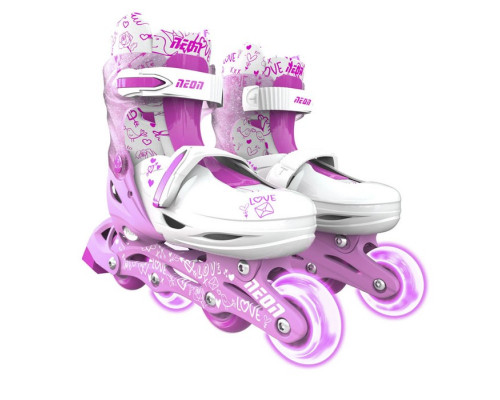 Роликовые коньки детские YVolution Neon Combo Skates, размер 29-32, цвет розовый