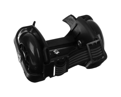 Ролики для обуви раздвижные ONLYTOP, светящиеся колёса РU 70 мм, ABEC 5, цвет чёр