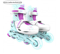 Роликовые коньки детские YVolution Neon Combo Skates, размер 29-32, цвет бирюзовый