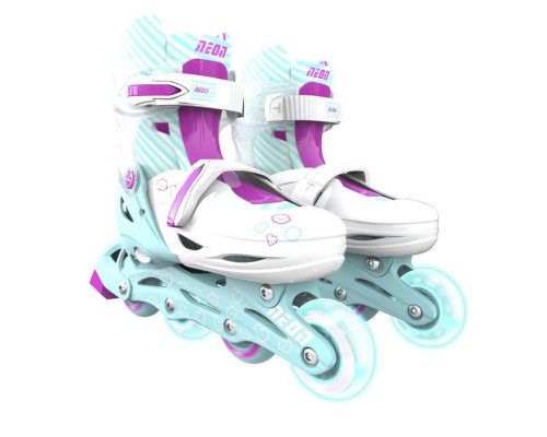 Роликовые коньки детские YVolution Neon Combo Skates, размер 29-32, цвет бирюзовы