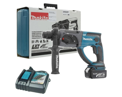 Перфоратор аккумуляторный Makita DHR202RF, 18 В, 3 Ач, 