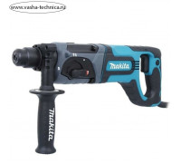 Перфоратор Makita HR2475, 780 Вт, SDS+, 3 режима, 2.7 Дж, 4500 уд/мин, 1100 об/мин, кейс