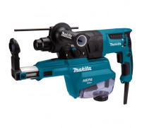 Перфоратор Makita HR2652, 800 Вт, SDS+, 3 режима, 2.9 Дж, 4600 уд/мин, кейс, пылеотсос