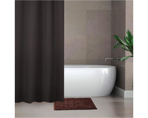 Набор для ванной «Комфорт»: штора 180×180 см, ковёр 40×60 см, цвет коричневый