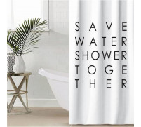 Штора для ванной «Save water»,145×180 см