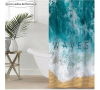 Штора для ванной «Waves», 145 х180 см