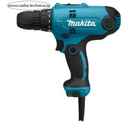 Дрель-шуруповерт Makita DF0300X3, 320 Вт, 1500/450 об/мин, БЗП 10 мм, 56/21 Нм + набор бит   1074622