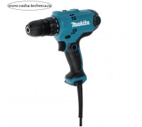 Дрель-шуруповерт сетевая Makita DF0300, 320 Вт, 2 скорости, 450/1500 об/мин, 56 Нм, реверс