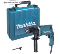 Дрель ударная Makita HP1630K, 710 Вт, ЗВП 13 мм, 3200 об/м, алюминиевый редуктор, кейс