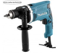 Дрель ударная Makita НР 1630, 710Вт,ЗВП-13мм,0-3200об/м,2.1кг,кор,AL редуктор