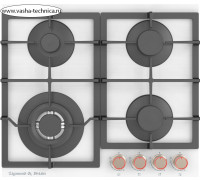 Газовая варочная панель Zigmund & Shtain MN 199.61 W